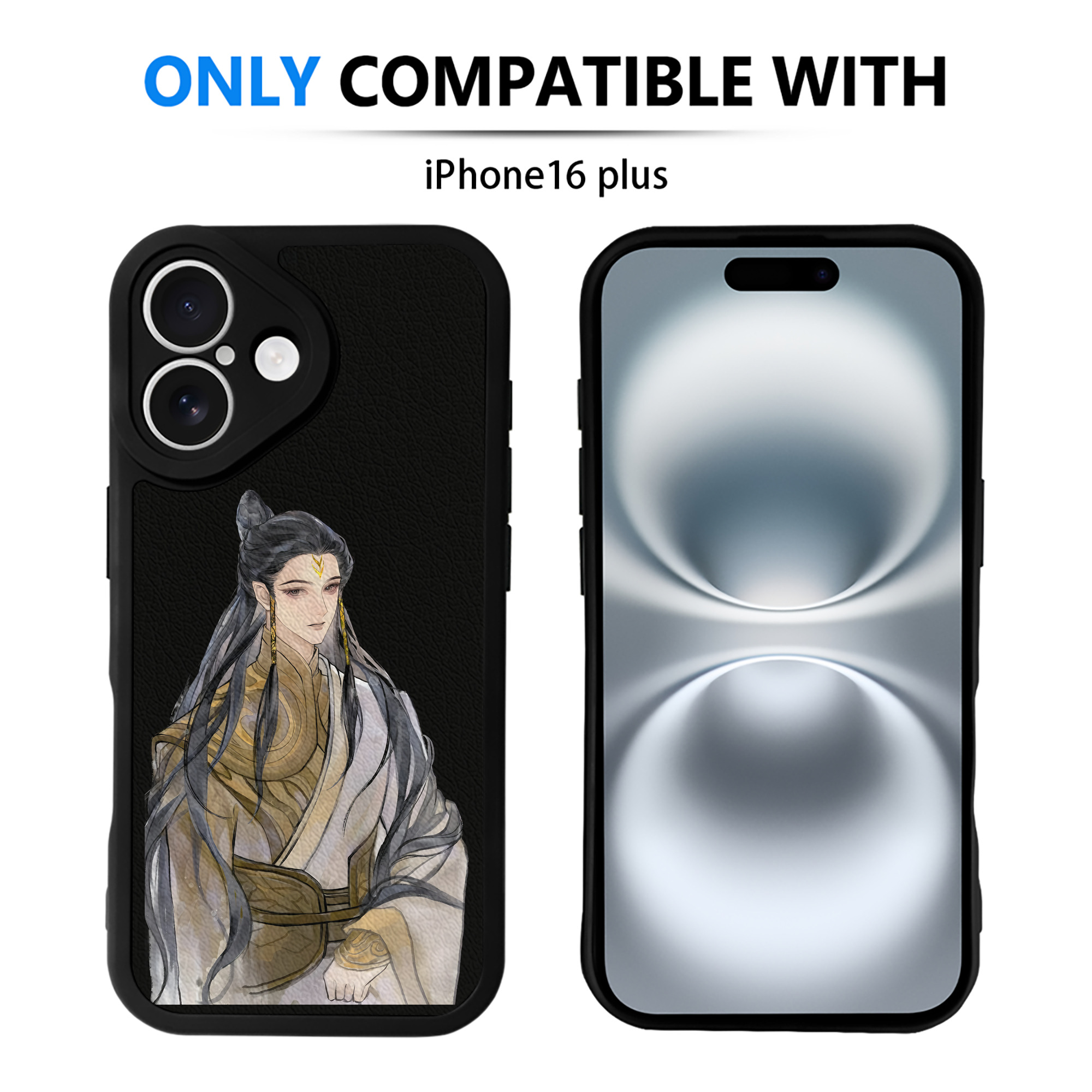 （画像用） Ne Zha 2 ナタ 魔童の大暴れ 【iPhone 16シリーズ対応】シリコンスマホケース（レザー調） 材質：シリコン
